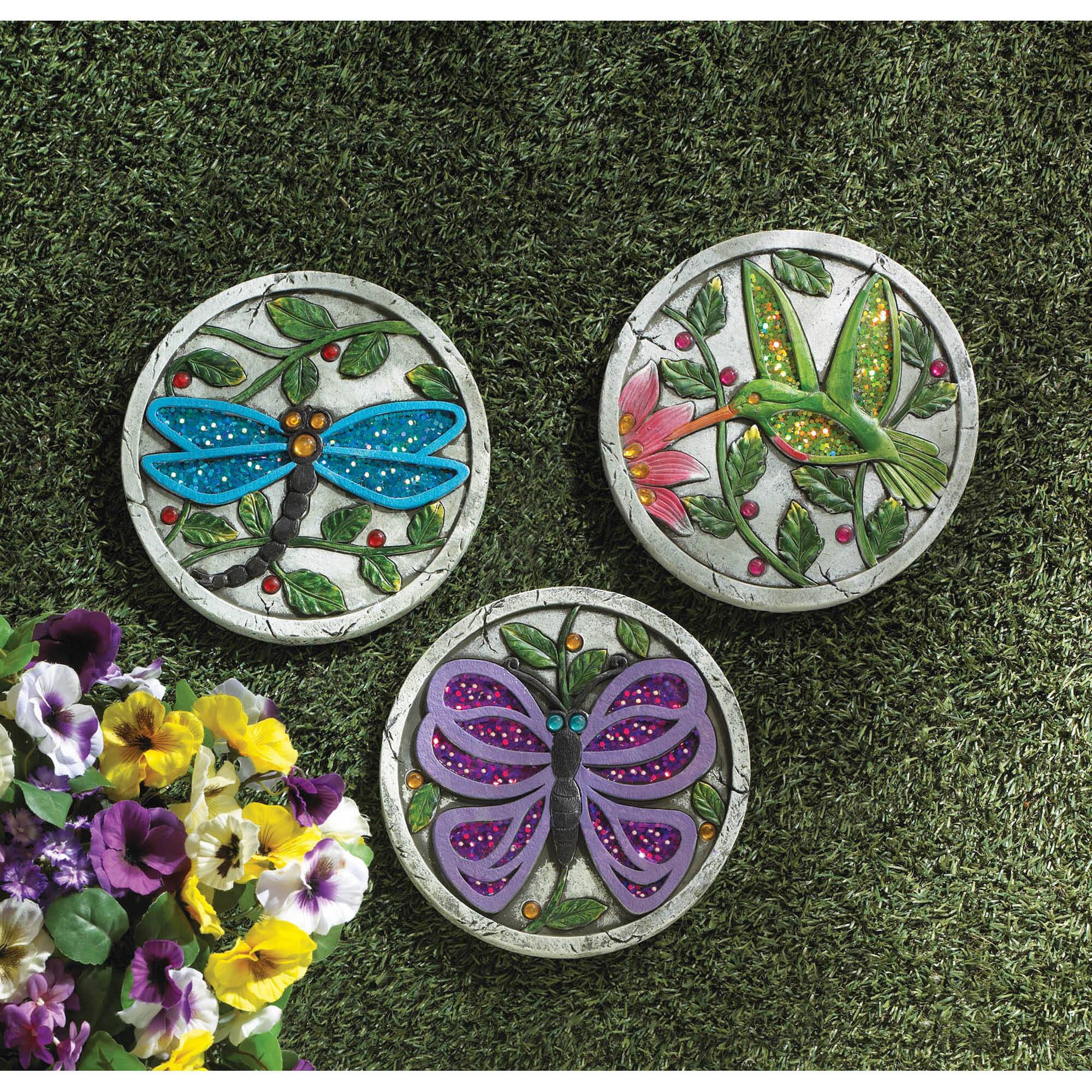 Green Hummingbird Garden Stepping Stone
